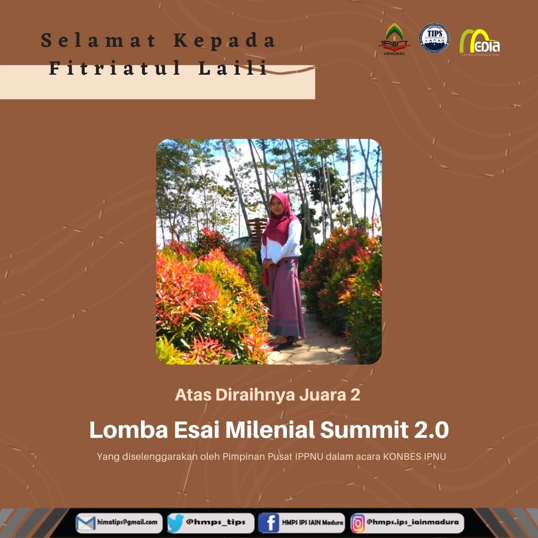 Fitriatul Laili Jurara 2 Lomba Esai Nusantara Milenial Summit 2.0 ini bertajuk "Pemuda dan Moderasi Beragama" yang diumumkan secara live pada saat pembukaan Konbes IPPNU 